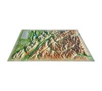 3DMAP - La Savoie - Raised-relief map