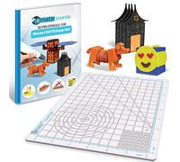 3Dmate Starter - Transparent 3D Pen Mat 9 x 7 Inches with Compatible Stencils Book - Flexible Two-Sided Heat-Resistant Silicone - 3D Pen Accessories - Templates for Kids, Adults