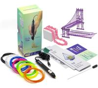 3Doodler Flow 3D Printing Pen for Teens, Adults & Creators! - Black - with Free Refill Filaments + Stencil Book + Getting Started Guide