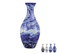 3DPuzzle Vase, Curved Jigsaw Puzzle Vase For Adults, Unique Flower Vase Made By 160 Curved Puzzle, Hydroponic Creative Flower Arrangement Vase, House Warming Gif-ts, Home Decor(waves)