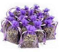 3drom 12 Sachets of Premium Dried Premium Lavender in Delicate Lilac Organza Bags - Natural Home Fragrance, Sleep Aid, Gifts & Moth Repellent