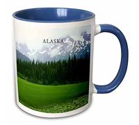 3dRose Beautiful Moose Pass Alaska 15oz Two-Tone Blue Mug