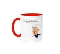 3dRose Bill Clinton Sexual Relations 15oz Two-Tone Red Mug