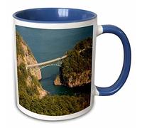 3dRose Deception Pass Bridge, Fidalgo, Canoe, Whidbey Island - US48 TDR0799 - Trish Drury 15oz Two-Tone Blue Mug