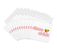 3Drose Disco Chick - Greeting Cards, 6 by 6-inches, Set of 12 (gc_16532_2)