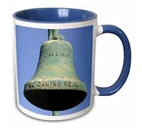 3dRose El Camino Real Bell 15oz Two-Tone Blue Mug