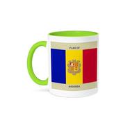3dRose Flag of Andorra 11oz Two-Tone Green Mug