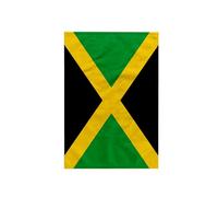 3dRose "Flag of Jamaica Square, Caribbean Jamaican Green Black with Yellow Gold Saltire Cross, The Cross Towel, Polyester/Cotton, Multi-Colour, 15 x 22-Inch