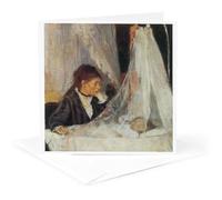 3dRose gc_127345_5 6 x 6-Inch "The Cradle x Berthe Morisot" - Greeting Card