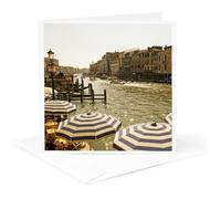 3dRose gc_137749_5 6 x 6-Inch "Riverfront Along The Gran Canal/Italy Eu16 Dny0020 David Noyes" Greeting Card