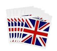 3dRose gc_159852_1 6 x 6-Inch "British Flag - Red White Blue Union Jack Great Britain United Kingdom UK England English Souvenir Gb" Greeting Card (Pack of 6)