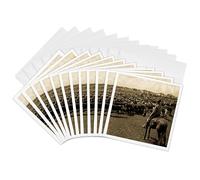 3dRose gc_16075_2 6 x 6-Inch "Early 1900S Under a Big Blue Texas Sky Sepia " Greeting Card (Pack of 12)