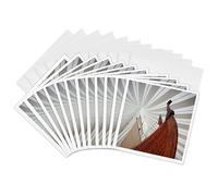 3dRose gc_192247_2 6 x 6-Inch "USA, Minnesota, Moorhead, Heritage Hejmkomst, Viking Ship Replica" Greeting Card (Set of 12)