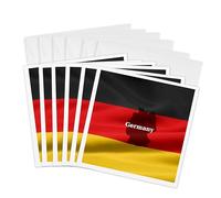 3dRose gc_204480_1 6 x 6-Inch "German Flag Design" Greeting Card (Pack of 6)