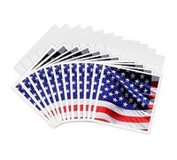 3dRose gc_21652_2 6 x 6-Inch "American Flag" Greeting Card (Pack of 12)