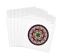3dRose gc_23186_1 6 x 6-Inch "Hex Sign 1 Pennsylvania Dutch Luck Protection Symbol" Greeting Card (Pack of 6)
