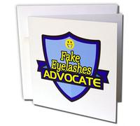 3dRose gc_242602_1 6 x 6-Inch"Fake Eyelashes Advocate Support Design" Greeting Card (Pack of 6)