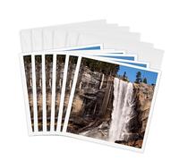 3dRose gc_250579_1 6 x 6-Inch "California, Yosemite National Park Vernal Fall from The Mist Trail" Greeting Card (Pack of 6)