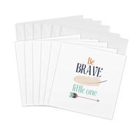 3dRose gc_252125_1 6 x 6-Inch "Be Brave Little One" Greeting Card (Pack of 6)