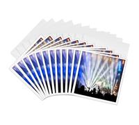 3dRose gc_255455_2 6 x 6-Inch "Image of Music Concert with Whitish Light" Greeting Card (Set of 12)