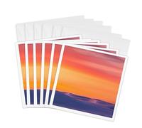 3dRose gc_259735_1 6 x 6-Inch "USA, New Mexico, White Sands National Monument Sunrise on Desert Sand" Greeting Card (Pack of 6)