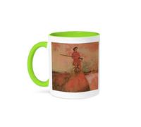 3dRose George Rogers Clark on his Way to Kaskaskia by Howard Pyle American West 15oz Two-Tone Green Mug