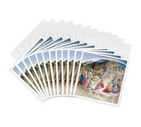 3dRose Greeting Cards - The Sermon on the Mount by Fra Angelico - 12 Pack - BLN Christian and Biblical Fine Art Collection