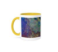 3dRose Hawaii, Honolulu, Pearl Harbor, USS Arizona Memorial 11oz Two-Tone Yellow Mug
