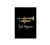 3dRose - Macdonald Creative Studios - Trumpet Players - Funny Design for Trumpet Players in The Brass Band, spit Happens. - Towels (twl-351989-1)