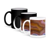 3dRose Macro of Banded Agate 11oz Magic Transforming Mug