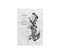 3dRose "Mad Hatter Have I Gone Mad Alice in Wonderland Towel, White, 15 x 22-Inch