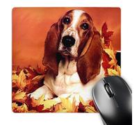 3dRose mp_1028_1 8 x 8-Inch Basset Hound Mouse Pad