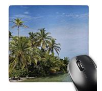 3dRose mp_10394_1 8 x 8-Inch Palm Trees and Ocean San Blas Islands Mouse Pad