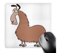 3dRose mp_104174_1 8 x 8-Inch Goofy Llama Cartoon Mouse Pad