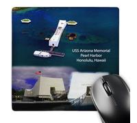 3dRose mp_107068_1 8 x 8-Inch USS Arizona Memorial Views in Pearl Harbor, Honolulu Mouse Pad