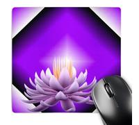 3dRose mp_108063_1 8 x 8-Inch Purple Abstract and Pretty Flower Art Mouse Pad