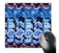 3dRose mp_112148_1 8 x 8-Inch Blue, Black, Red, White Tie Dye Pattern Mouse Pad