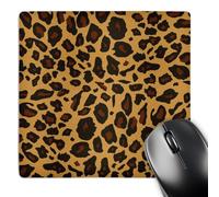 3dRose mp_112932_1 8 x 8-Inch Leopard Print - Cheetah Spots - Beige Brown Animal Skin Pattern - Sassy Girly Stylish Animal Print Mouse Pad
