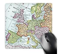 3dRose mp_112938_1 8 x 8-Inch Vintage European Map of Western Europe - Britain UK France Spain Italy Etc - Retro Geography Travel Mouse Pad
