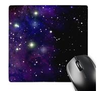 3dRose mp_112991_1 8 x 8-Inch Twinkling Stars in Outer Space Photography - Astronaut Midnight Blue Shining Starry Night Sky Mouse Pad
