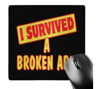 3dRose mp_117580_1 8 x 8-Inch I Survived a Broken Arm Survial Pride and Humor Design Mouse Pad