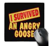 3dRose mp_117741_1 8 x 8-Inch I Survived an Angry Goose Survial Pride and Humor Design Mouse Pad