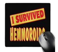 3dRose mp_118008_1 8 x 8-Inch I Survived Hemmoroids Survial Pride and Humor Design Mouse Pad