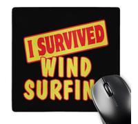 3dRose mp_118465_1 8 x 8-Inch I Survived Windsurfing Survial Pride and Humor Design Mouse Pad