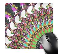 3dRose mp_120322_1 8 x 8-Inch Abstract Disc Golf Putter - Sports Image Features Colorful Frisbee Disc Golf Puttter Mouse Pad