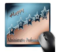3dRose mp_12179_1 8 x 8-Inch Administrative Professionals Day, Copper and Blue Mouse Pad