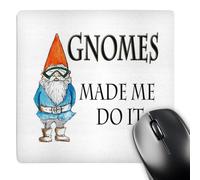 3dRose mp_124001_1 8 x 8-Inch Gnomes Made Me Do It Mouse Pad