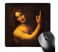 3dRose mp_126663_1 8 x 8-Inch St. John the Baptist Xleonardo Da Vinci 1509 Mouse Pad