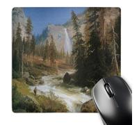 3dRose mp_126702_1 8 x 8-Inch Nevada Fall Yosemite Xherman Herzog American West Mouse Pad