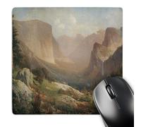 3dRose mp_126704_1 8 x 8-Inch View of Yosemite Valley Xthomas Hill American West Mouse Pad